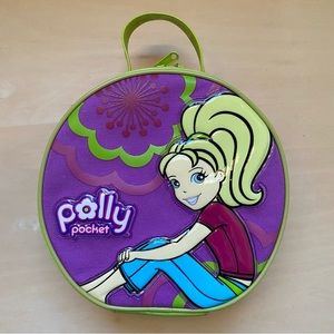 Mattel 2005 Tara Polly Pocket Carring Case Purple Round Pre-owned.